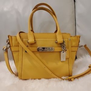 Coach swagger mini satchel in yellow